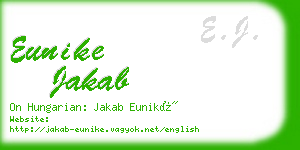 eunike jakab business card